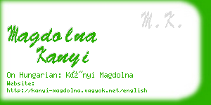 magdolna kanyi business card